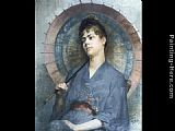 Japanese Wall Art - Woman with a Japanese Parasol